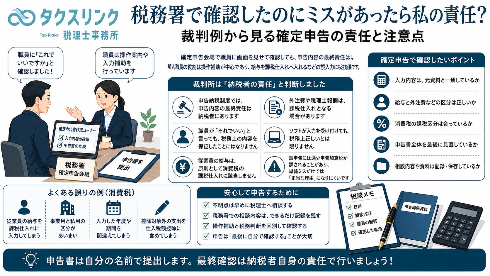 税務署に訊いたのに誤りだった