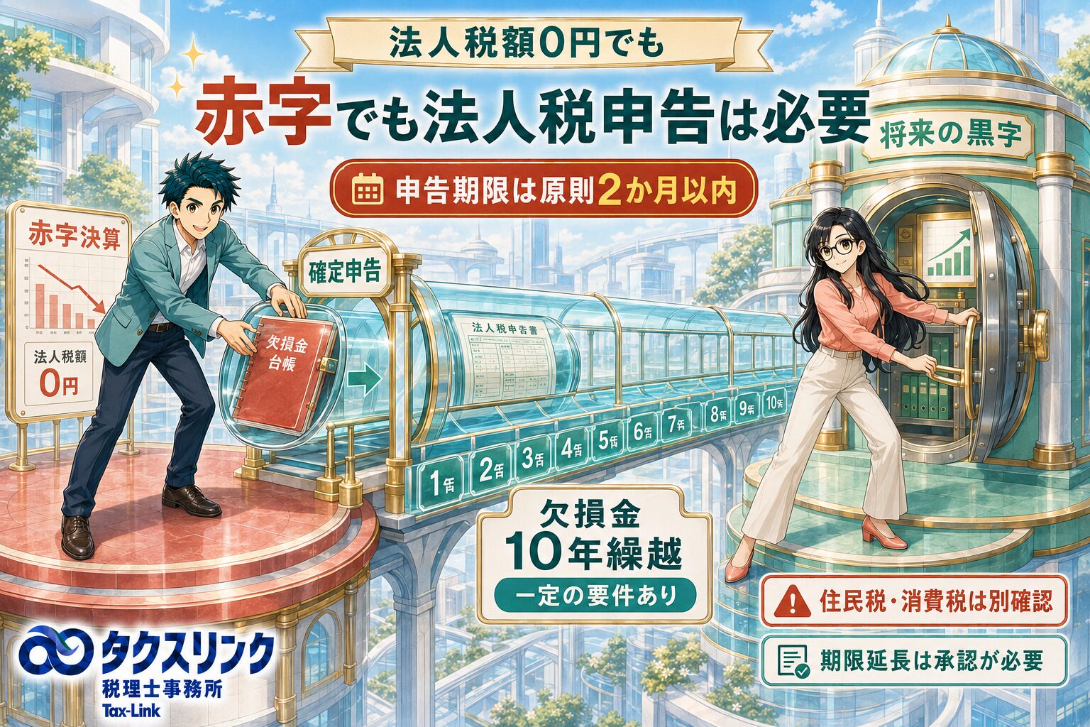 法人は赤字でも申告が必要です
