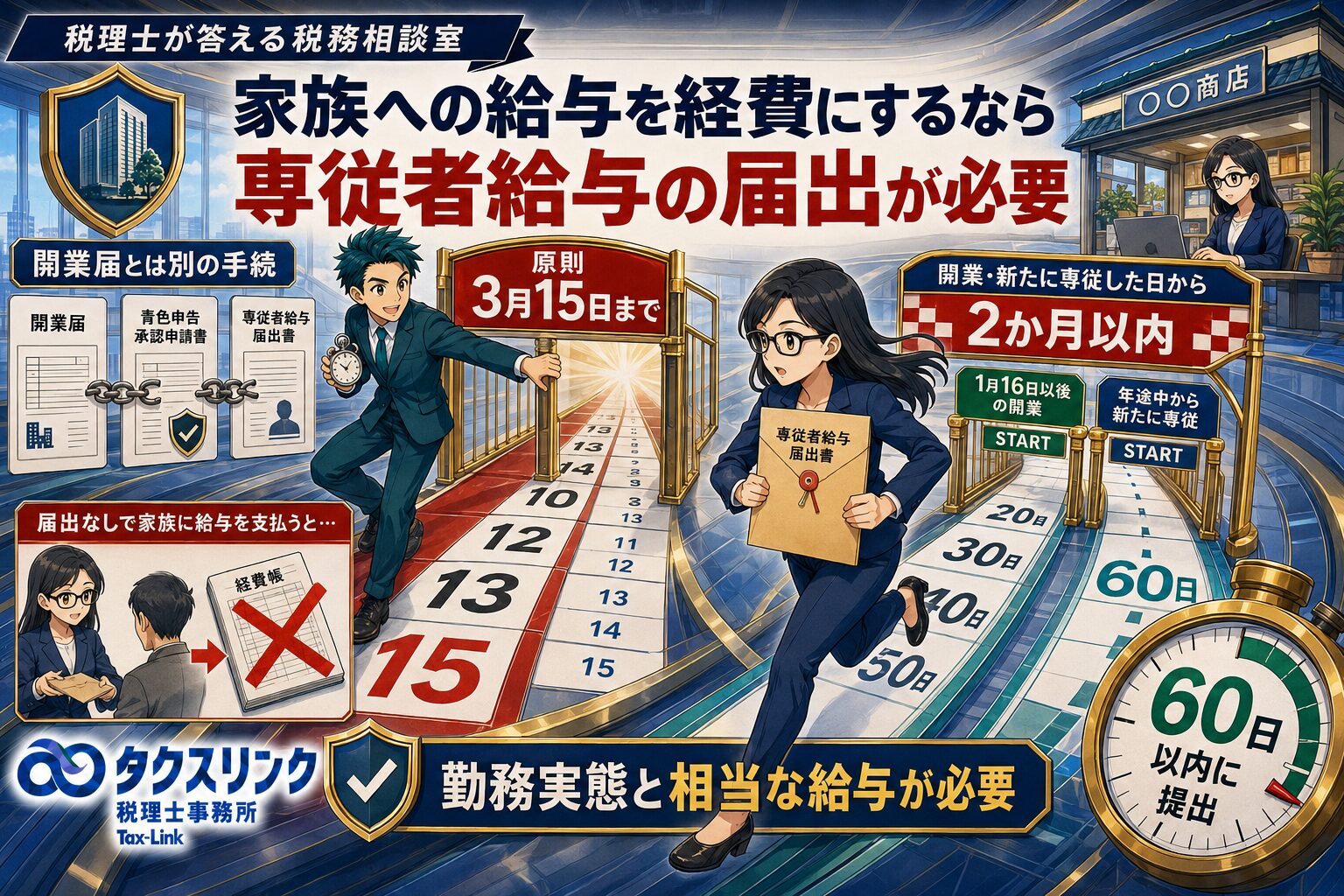 家族に給与を払うには届け出が要る？いつまでに出せばいい？