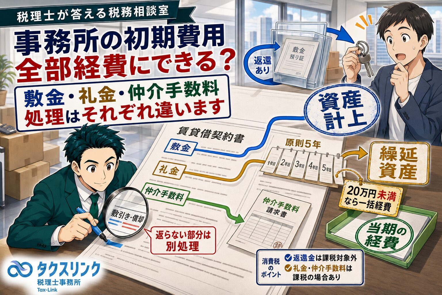 敷金・礼金・仲介手数料などの初期費用の税務