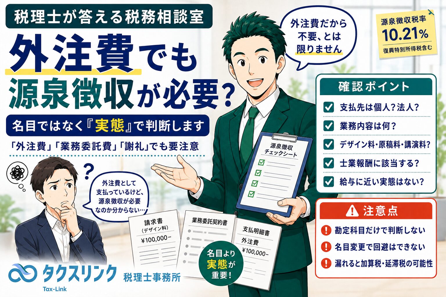 外注費でも源泉徴収が必要？