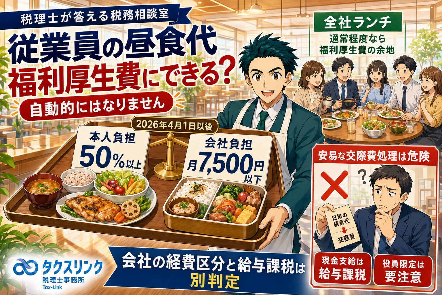 従業員の昼食代は福利厚生費にできる？