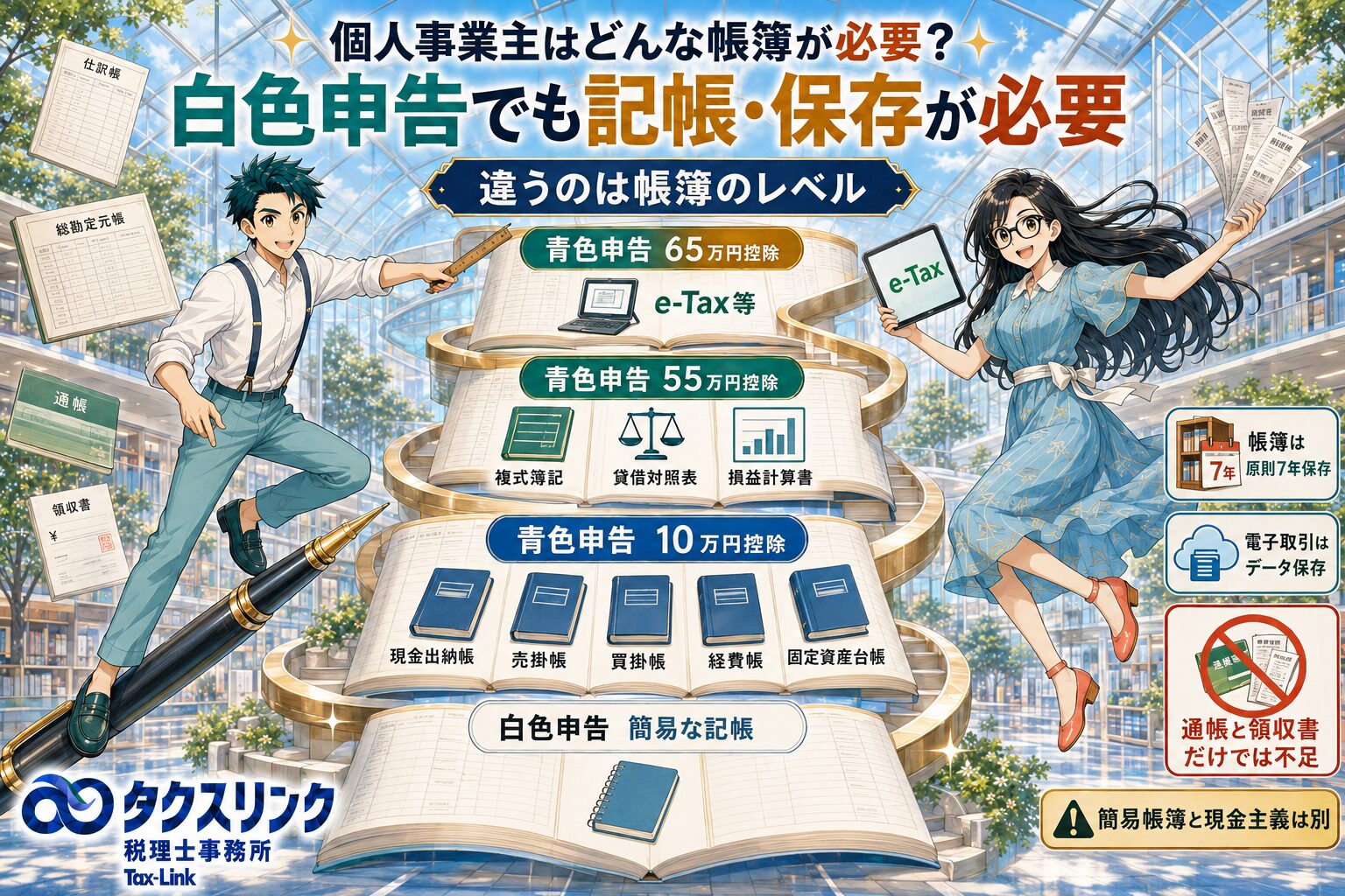 個人事業主の白色申告ではどんな帳簿が必要？