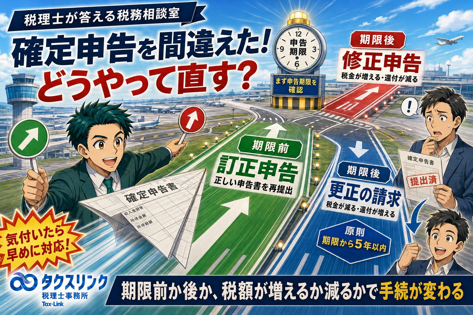 確定申告を間違えたらどうする？