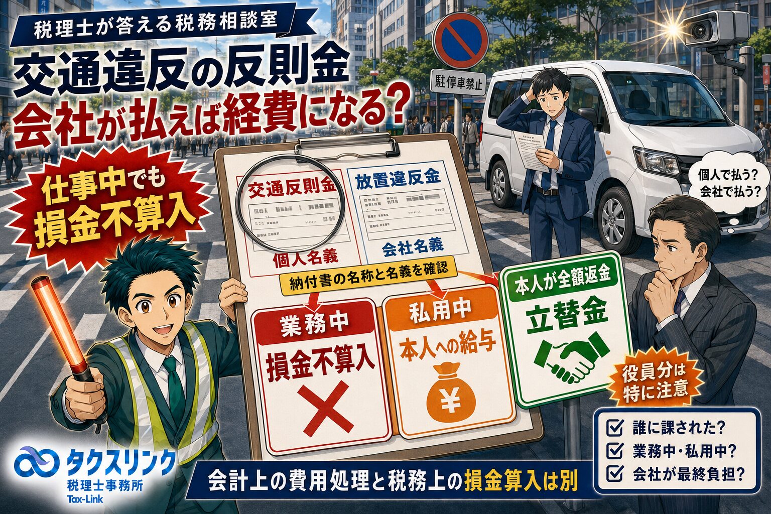 交通違反金は経費になる？