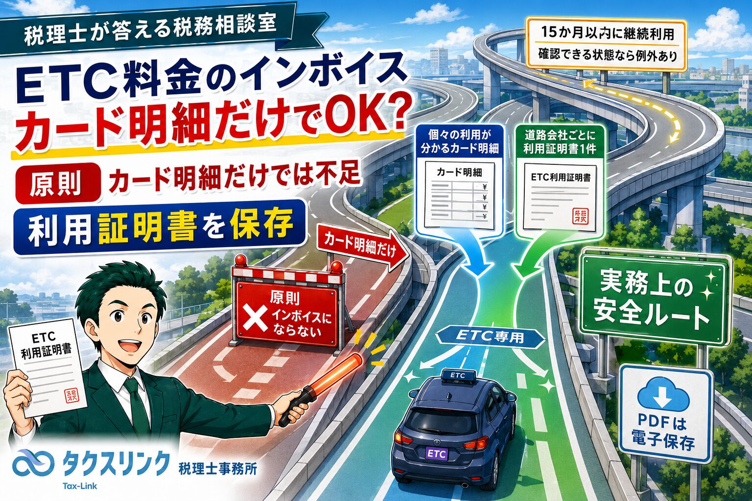 ETC利用料のインボイスはカード明細でOK？