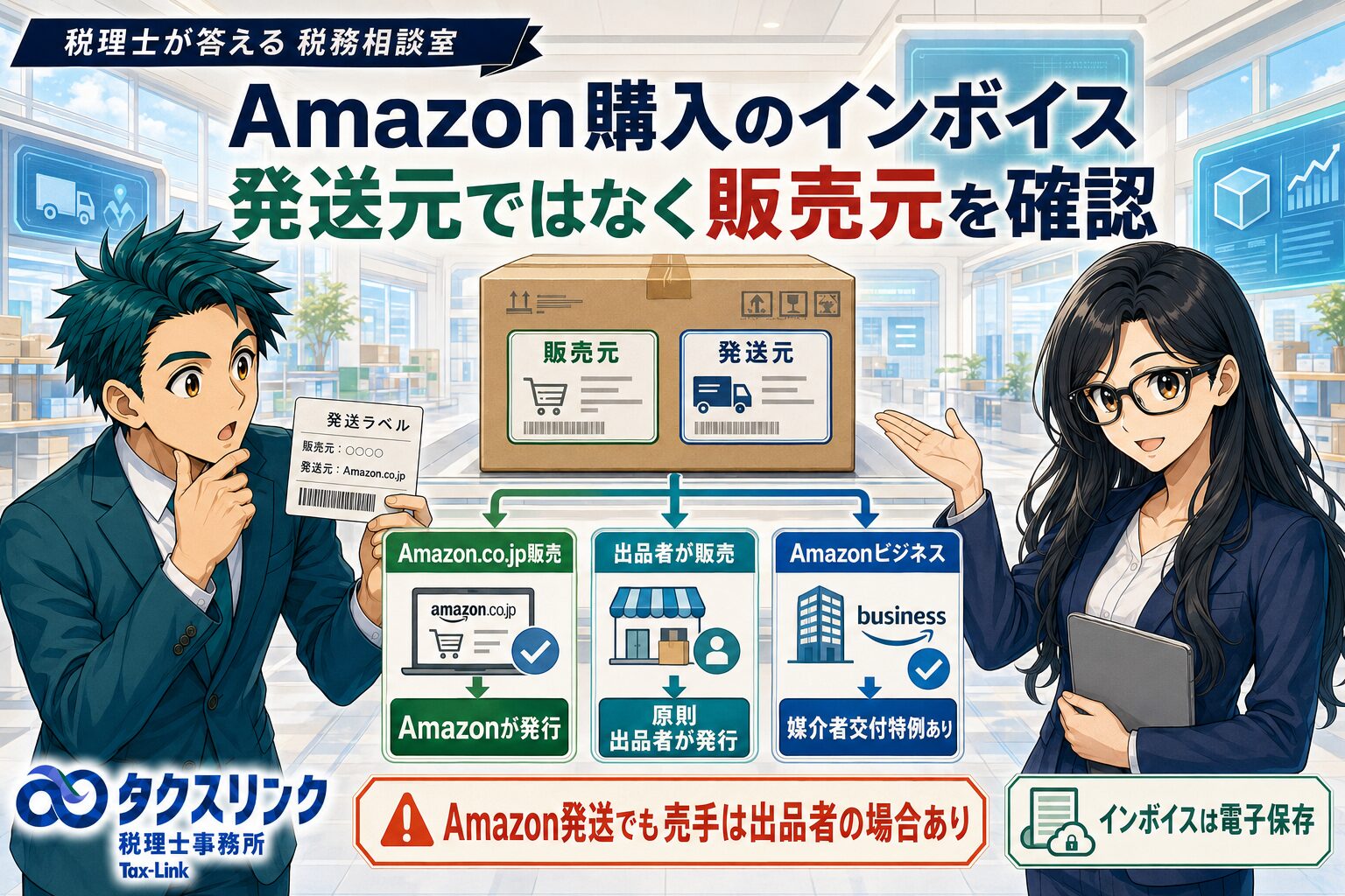 Amazonのインボイスは誰が発行？販売元・マーケットプレイス・Amazonビジネス