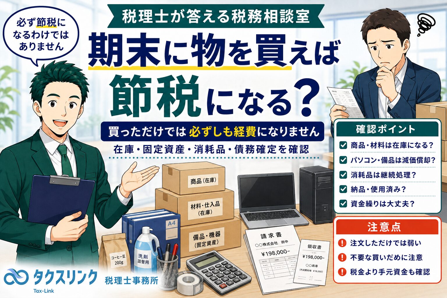 期末に物を買えば節税になる？