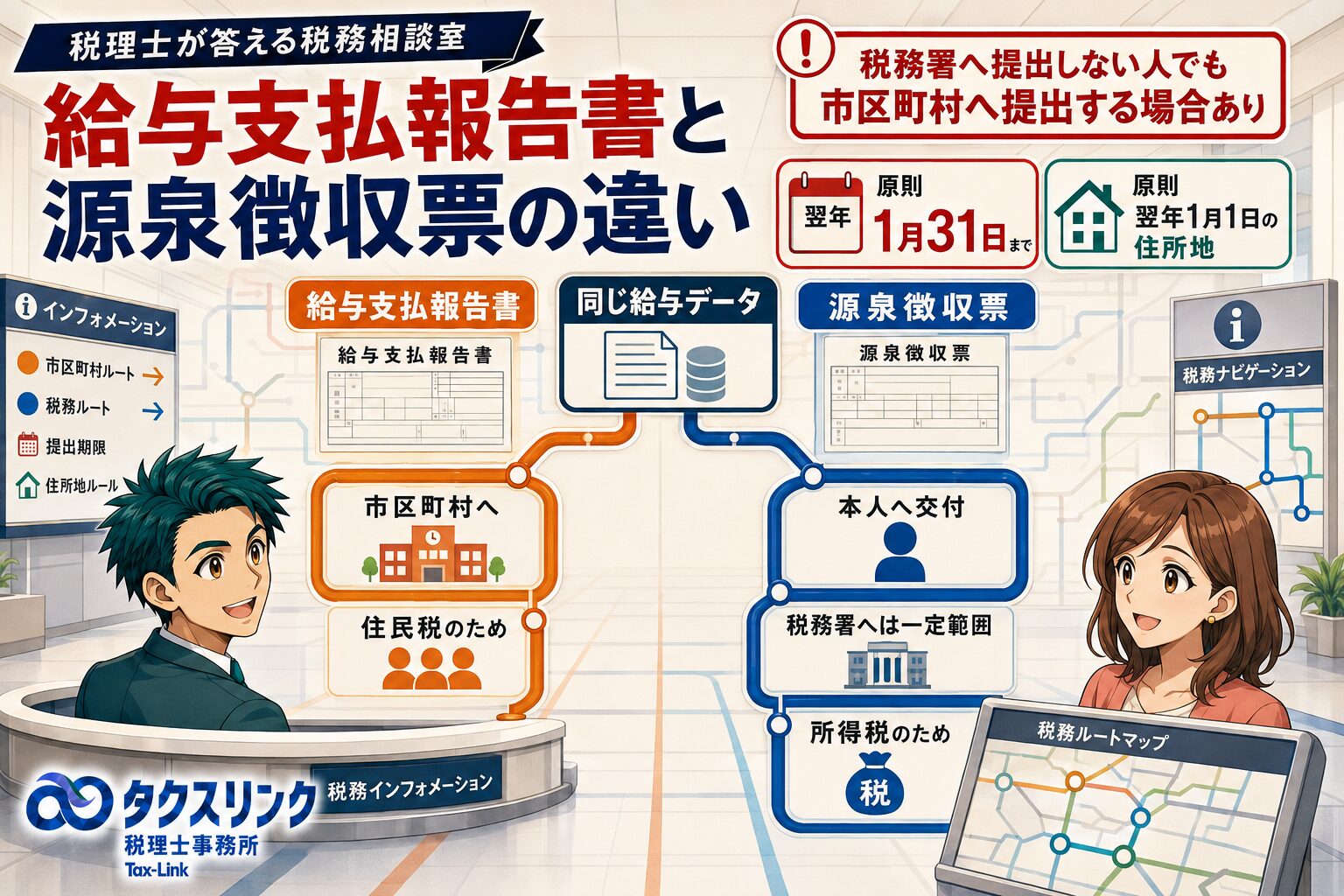 給与支払報告書とは？源泉徴収票との違いは？