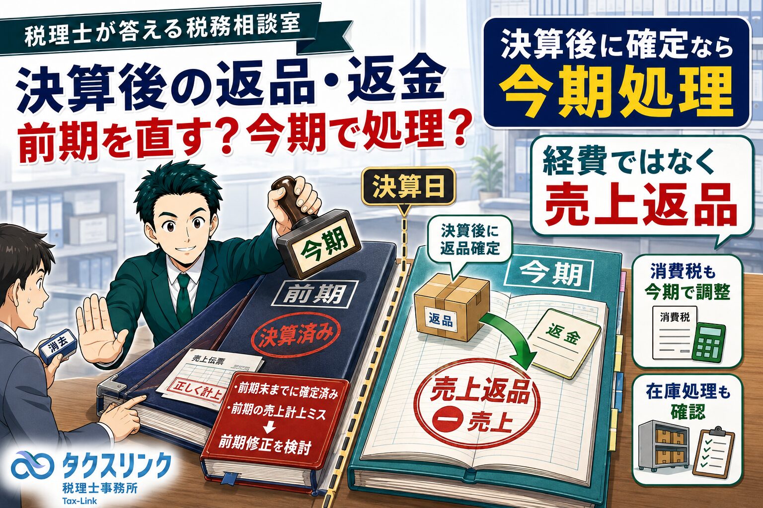 決算後の返品・返金はどうすればいい？