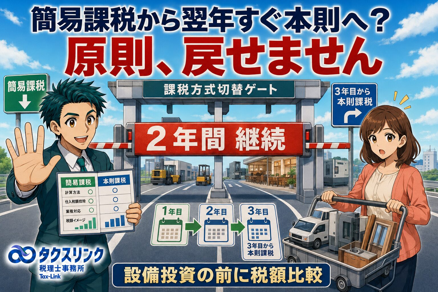 簡易課税から翌年すぐには本則には戻せない