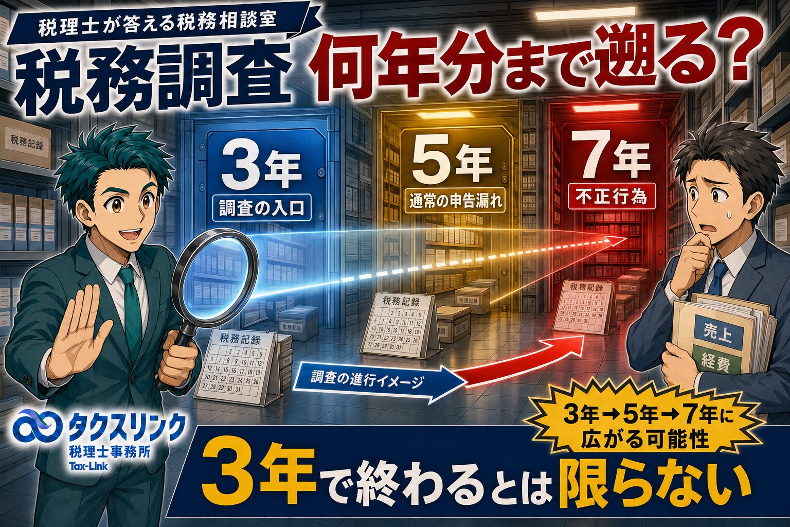 税務調査は何年さかのぼる？