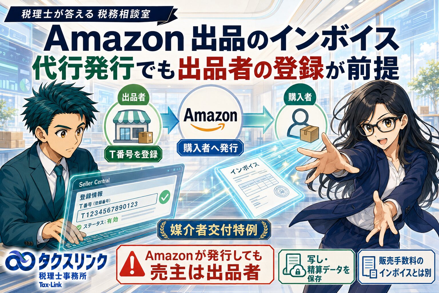 Amazon出品のインボイスはAmazonが代わりに出してくれる？