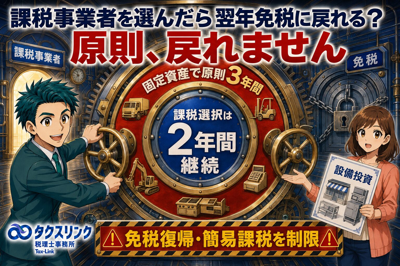 課税事業者を選んだら翌年免税には戻れない？