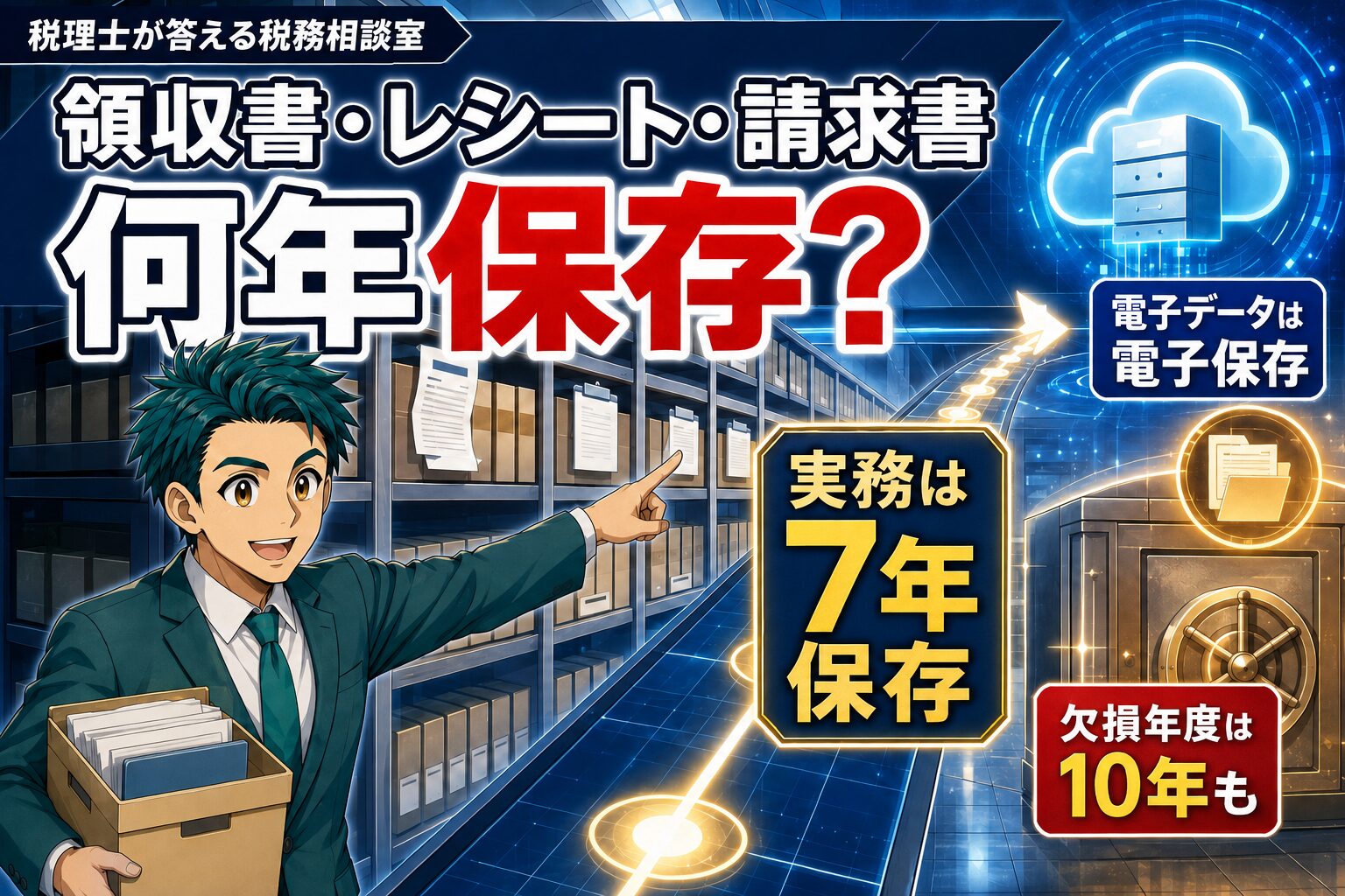 領収書・請求書・レシートは何年保存する？