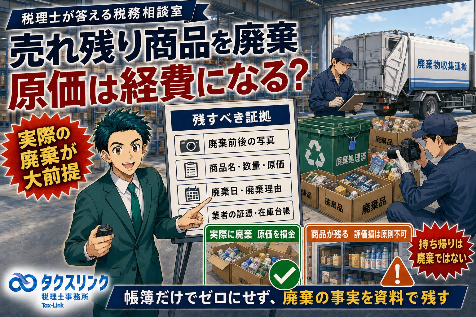 商品を廃棄したら経費になる？