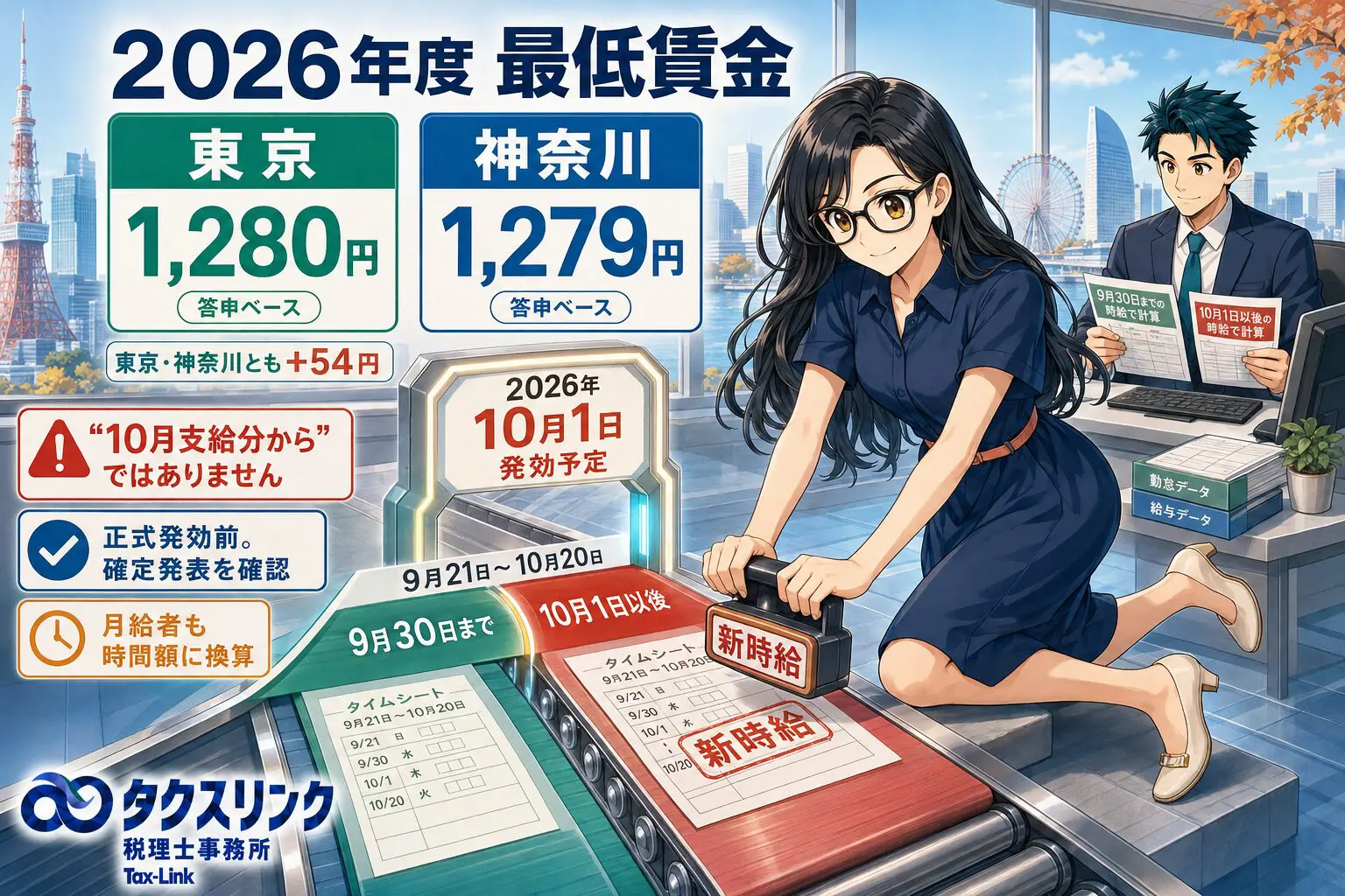 東京・神奈川 2026年最低賃金と適用日