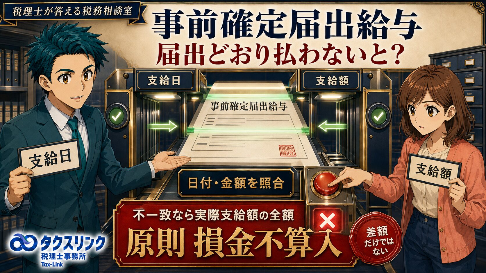 事前確定届出給与を届け出どおりに支払わなかったらどうなる？