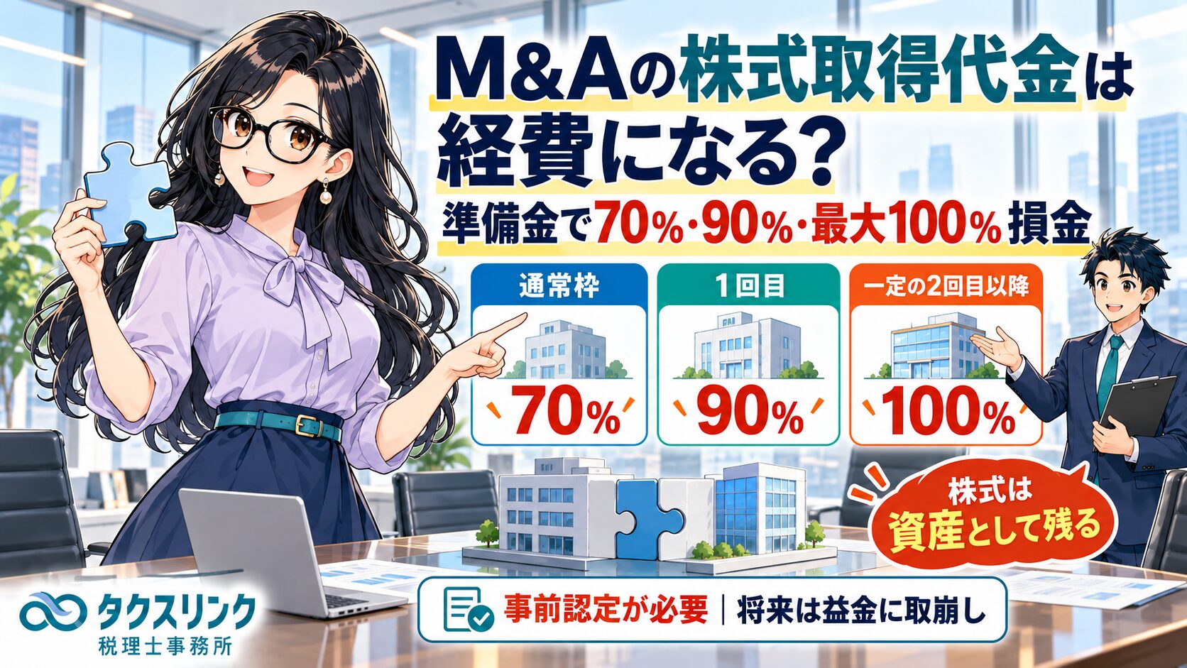 M&Aの株式取得代金は経費になる？