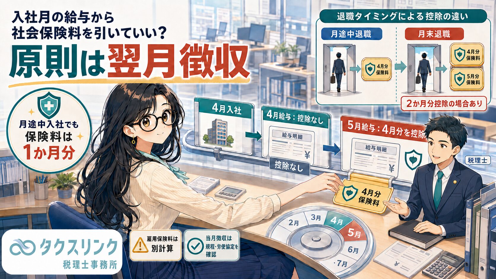 社会保険料の控除時期