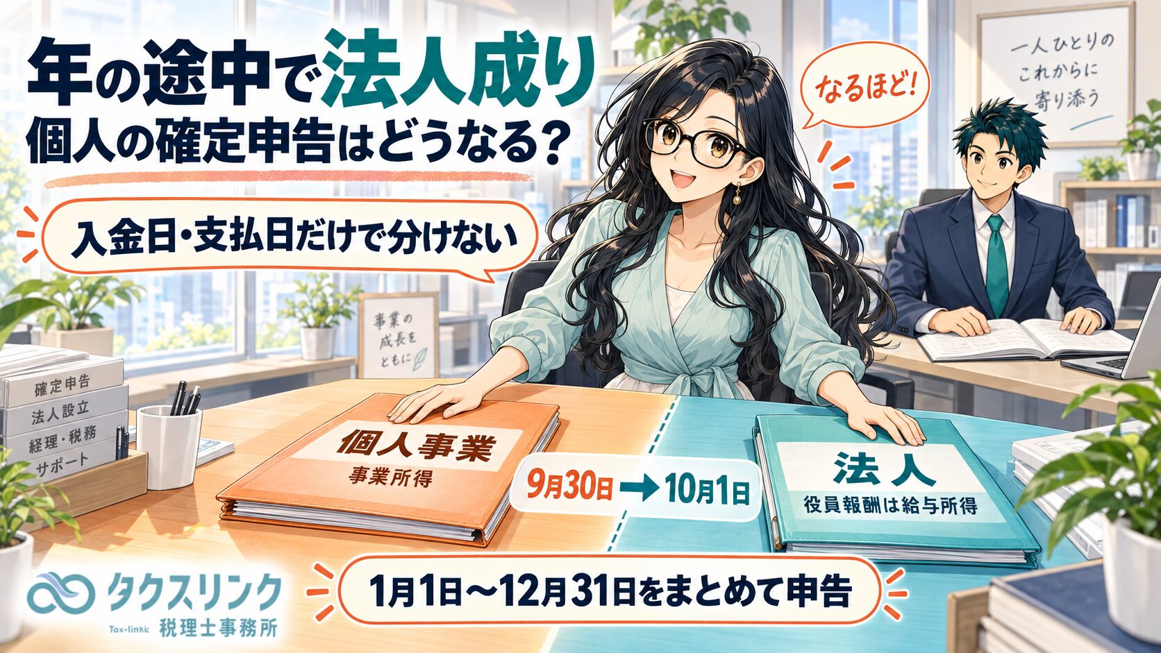法人成りした年度の確定申告