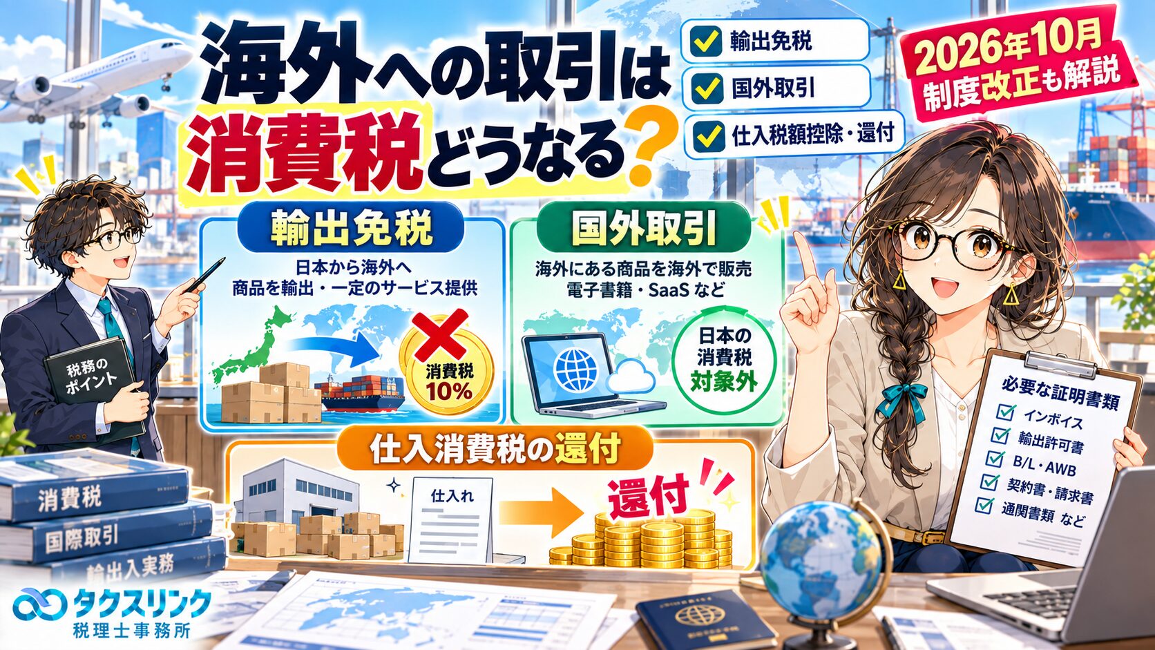 海外への取引の消費税はどうなる？